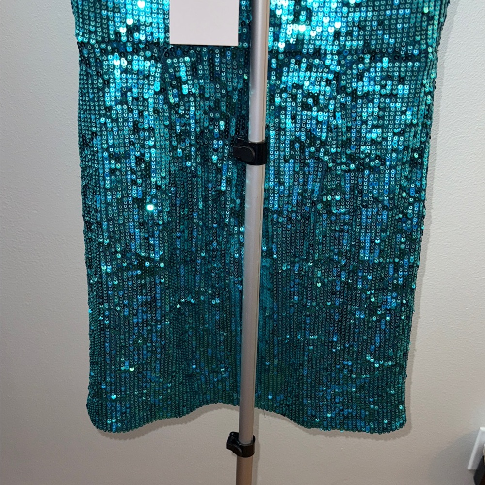Dress the Population Teal Sequin Dress - Picture 8 of 8
